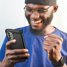 Заредете изображение във визуализатора на галерията – Carbon Case cover for Nokia G400 flexible silicone carbon cover black
