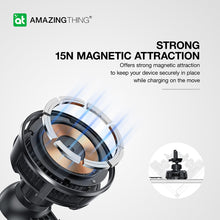 Заредете изображение във визуализатора на галерията – Amazing Thing Car holder Explorer Pro Mag Thermo-Cooling with Magsafe charger TP15WFAN to dashboard and air vent black

