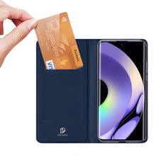 Заредете изображение във визуализатора на галерията – Dux Ducis Skin Pro case for Realme 10 Pro+ flip cover card wallet stand blue
