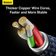 Заредете изображение във визуализатора на галерията – BASEUS cable USB A to Apple Lightning 8-pin 2,4A Glimmer Series CADH000303 2m blue
