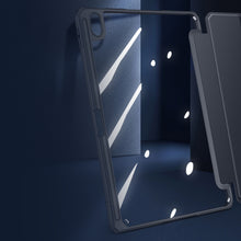 Заредете изображение във визуализатора на галерията – Dux Ducis Toby case for iPad 10.9'' 2022 (10 gen.) cover with space for Apple Pencil stylus smart cover stand blue
