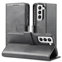 Заредете изображение във визуализатора на галерията – Magnet Case elegant case cover cover with a flap and stand function for Samsung Galaxy S22 Ultra black
