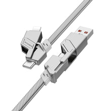 Заредете изображение във визуализатора на галерията – Borofone Cable BU43 Triumph 4 in 1 - USB + Type C na Lightning + Type C - PD 27W 3A 1,2 metres grey
