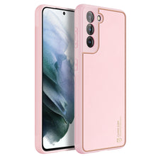 Заредете изображение във визуализатора на галерията – Dux Ducis Yolo elegant cover made of ecological leather for Samsung Galaxy S21 FE pink
