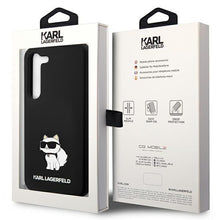 Заредете изображение във визуализатора на галерията – Karl Lagerfeld KLHCS23MSNCHBCK S23+ S916 hardcase black/black Silicone Choupette
