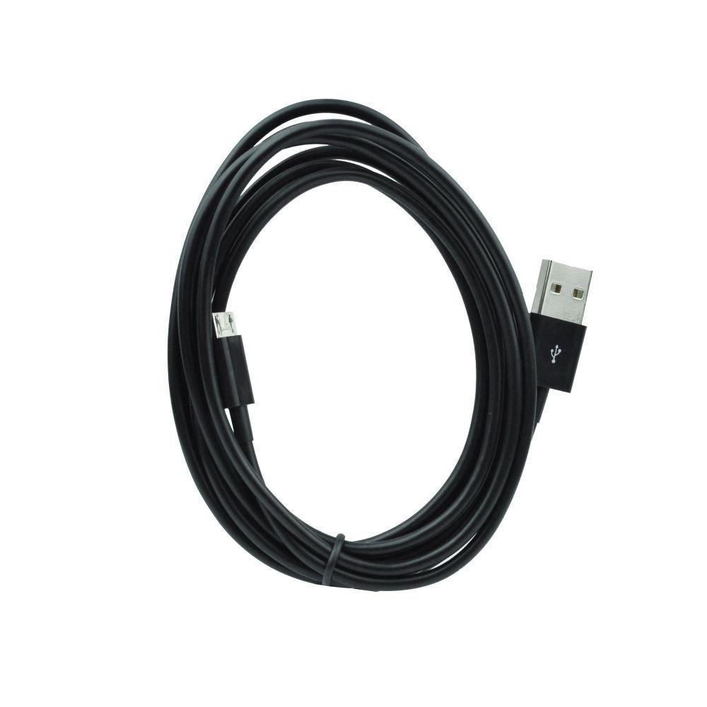 Универсален USB кабел към Micro USB (2 метра) черен - само за 14.4 лв