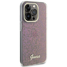 Заредете изображение във визуализатора на галерията – Original Case GUESS IML Faceted Mirror Disco Iridescent hardcase GUHCP15XHDECMP for Iphone 15 Pro Max pink
