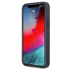 Заредете изображение във визуализатора на галерията – Case BMW BMHCP12MPCUMRSTNA iPhone 12/ 12 Pro 6.1" transparent hardcase Middle Stripe Navy
