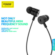 Заредете изображение във визуализатора на галерията – Foneng Earphones EP200 with microphone black
