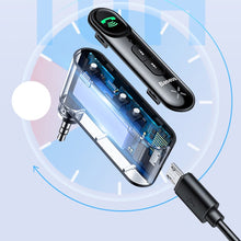 Заредете изображение във визуализатора на галерията – Baseus Qiyin Bluetooth audio receiver AUX mini jack for car black (WXQY-01) - TopMag
