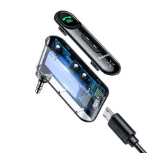 Заредете изображение във визуализатора на галерията – Baseus Qiyin Bluetooth audio receiver AUX mini jack for car black (WXQY-01) - TopMag

