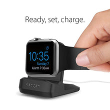 Заредете изображение във визуализатора на галерията – SPIGEN S350 NIGHT STAND APPLE WATCH 38/40/42/44 BLACK - TopMag
