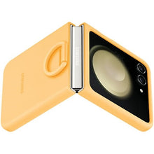 Заредете изображение във визуализатора на галерията – Original Case for Samsung Z Flip 5 Galaxy - Silicone Case with Ring (ef-pf731toegww) APRICOT
