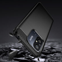 Заредете изображение във визуализатора на галерията – Carbon Case for Xiaomi Redmi 11A / Poco C55 / Redmi 12C Flexible Silicone Carbon Cover Black

