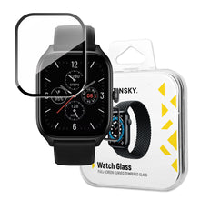 Заредете изображение във визуализатора на галерията – Wozinsky Full Glue Tempered Glass Tempered Glass For Xiaomi Amazfit GTS 4 9H Full Screen Cover With Black Frame
