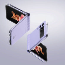 Заредете изображение във визуализатора на галерията – Dux Ducis Bril case for Samsung Galaxy Z Flip 3 PU leather cover purple
