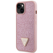 Заредете изображение във визуализатора на галерията – Original Case GUESS Rhinestone Triangle hardcase GUHCP14SHDGTPP for Iphone 14 pink
