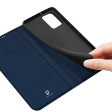 Заредете изображение във визуализатора на галерията – Dux Ducis Skin Pro case for Motorola Edge 30 Neo flip cover card wallet stand blue
