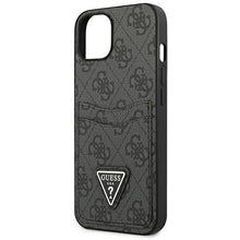 Заредете изображение във визуализатора на галерията – Guess GUHCP13SP4TPK iPhone 13 mini 5.4" black/black hardcase 4G Triangle Logo Cardslot
