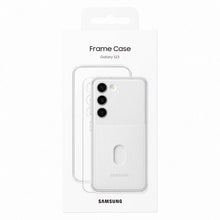 Заредете изображение във визуализатора на галерията – Samsung Frame Cover for Samsung Galaxy S23 case with interchangeable backs white (EF-MS911CWEGWW)
