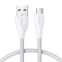Заредете изображение във визуализатора на галерията – Joyroom USB cable - micro USB 2.4A Surpass Series for fast charging and data transfer 0.25 m white (S-UM018A11)
