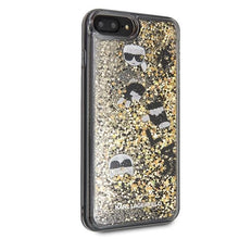 Заредете изображение във визуализатора на галерията – Karl Lagerfeld KLHCI8LROGO iPhone 7/8 Plus czarno-złoty/black &amp; gold hard case Glitter - TopMag
