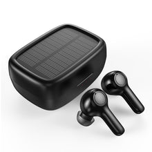 Заредете изображение във визуализатора на галерията – Choetech TWS wireless headphones with solar panel black (BH-T09)
