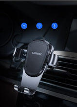 Заредете изображение във визуализатора на галерията – Ugreen car gravity holder for air supply ventilation grille gray (50564)
