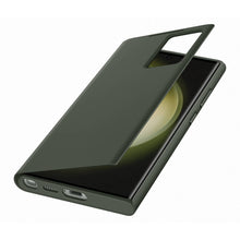 Заредете изображение във визуализатора на галерията – Samsung Smart View Wallet Case for Samsung Galaxy S23 Ultra Case with Smart Flip Window Card Wallet khaki (EF-ZS918CGEGWW)
