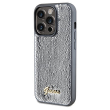Заредете изображение във визуализатора на галерията – Original Case GUESS Sequin Script Metal hardcase GUHCP14LPSFDGSS for Iphone 14 Pro silver
