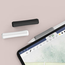 Заредете изображение във визуализатора на галерията – Stoyobe Silicone Holder silicone holder for Apple Pencil 1 / Apple Pencil 2 / Huawei M-Pencil gray
