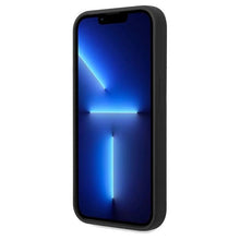Заредете изображение във визуализатора на галерията – BMW Silicone Blue&amp;Red Stripes M Collection case for iPhone 15 Pro Max - black
