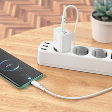 Заредете изображение във визуализатора на галерията – Borofone Wall charger BN9 Reacher - 2xType C - QC 3.0 PD 35W white
