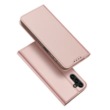Заредете изображение във визуализатора на галерията – Dux Ducis Skin Pro Case for Samsung Galaxy A14 5G Flip Card Wallet Stand Pink
