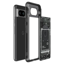 Заредете изображение във визуализатора на галерията – Spigen Ultra Hybrid case for Google Pixel 8 - dark gray (Zero One pattern)
