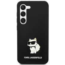 Заредете изображение във визуализатора на галерията – Karl Lagerfeld KLHCS23MSNCHBCK S23+ S916 hardcase black/black Silicone Choupette
