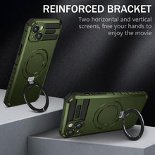 Заредете изображение във визуализатора на галерията – Tel Protect Armor Magsafe Metal Ring Case for Iphone 15 green
