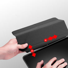 Заредете изображение във визуализатора на галерията – Dux Ducis Magi case for iPad 10.9'' 2022 (10 gen.) cover with stylus holder smart cover stand pink
