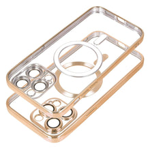 Заредете изображение във визуализатора на галерията – Electro Mag Cover case compatible with MagSafe for IPHONE 15 PRO gold
