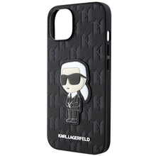 Заредете изображение във визуализатора на галерията – Karl Lagerfeld KLHCP14SSAKHPKK iPhone 14 6.1" black/black Saffiano Monogram Ikonik
