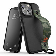 Заредете изображение във визуализатора на галерията – Adidas OR Hand Strap Case iPhone 13 Pro /13 6.1" black-green/black-green 47111
