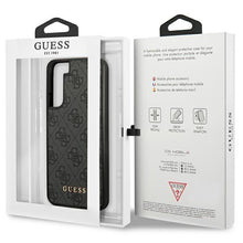Заредете изображение във визуализатора на галерията – Guess GUHCS23MG4GFGR S23+ S916 grey/grey hardcase 4G Metal Gold Logo
