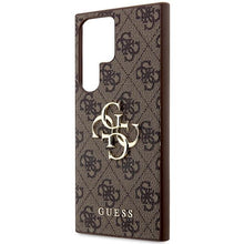 Заредете изображение във визуализатора на галерията – Guess GUHCS23L4GMGBR S23 Ultra S918 brown/brown hardcase 4G Big Metal Logo
