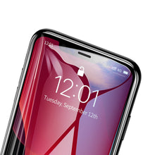 Заредете изображение във визуализатора на галерията – Baseus set of 2x Full Screen glass with 0.3mm frame 9H iPhone 11 Pro / iPhone XS / iPhone X + black positioner (SGAPIPH58S-KC01) - TopMag
