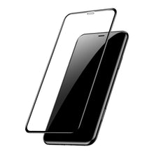Заредете изображение във визуализатора на галерията – Baseus set of 2x Full Screen glass with 0.3mm frame 9H iPhone 11 / iPhone XR + black positioner (SGAPIPH61S-KC01) - TopMag
