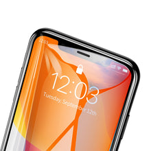 Заредете изображение във визуализатора на галерията – Baseus set of 2x Full Screen glass with 0.3mm frame 9H iPhone 11 / iPhone XR + black positioner (SGAPIPH61S-KC01) - TopMag
