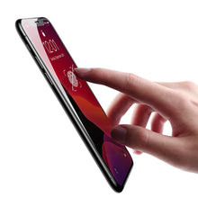 Заредете изображение във визуализатора на галерията – Baseus full screen tempered glass with 0.23mm 9H frame iPhone 11 / iPhone XR 2 pcs + black positioner (SGAPIPH61-APE01) - TopMag
