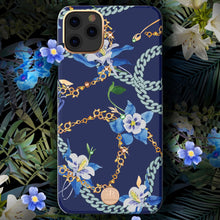 Заредете изображение във визуализатора на галерията – Kingxbar Luxury Series case decorated with original Swarovski crystals iPhone 11 Pro Max blue - TopMag
