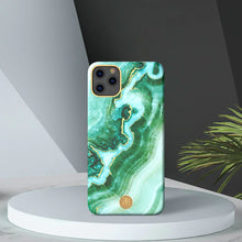 Заредете изображение във визуализатора на галерията – Kingxbar Marble Series case decorated printed marble iPhone 11 Pro Max white-blue - TopMag
