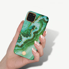 Заредете изображение във визуализатора на галерията – Kingxbar Marble Series case decorated printed marble iPhone 11 Pro Max white-blue - TopMag
